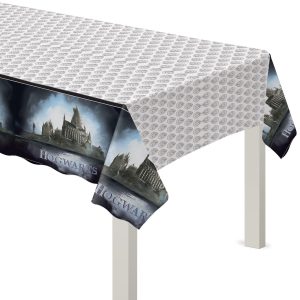 Hogwarts Plastic Table Cover. 54in x 96in - Harry Potter