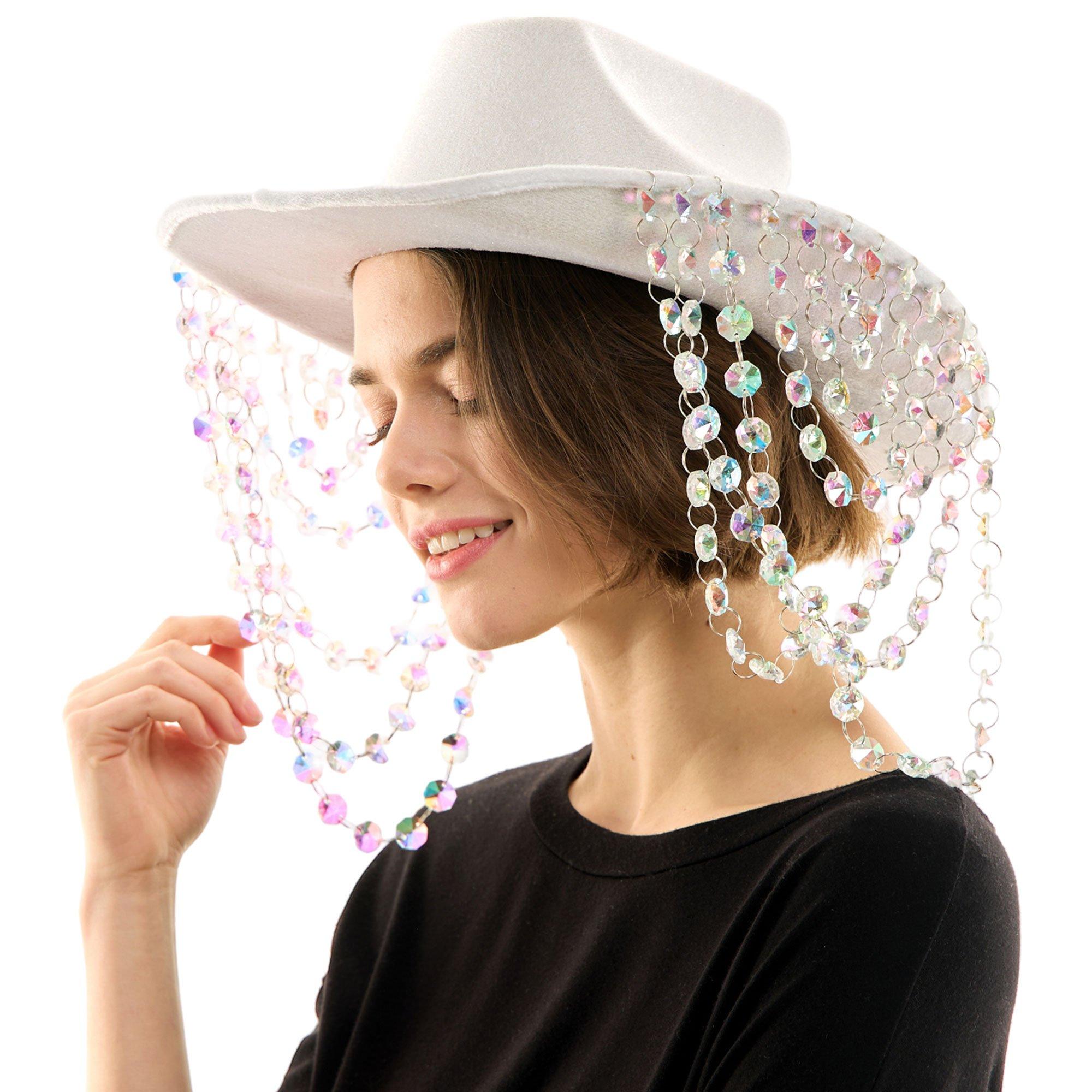 Iridescent Jewel White Cowboy Hat - Image 2