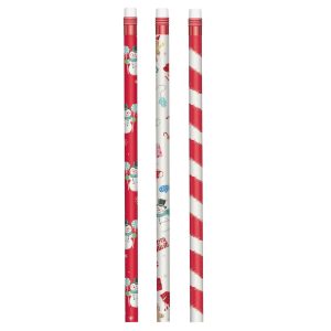 Peppermint Twist Holiday Wood Pencils. 24ct
