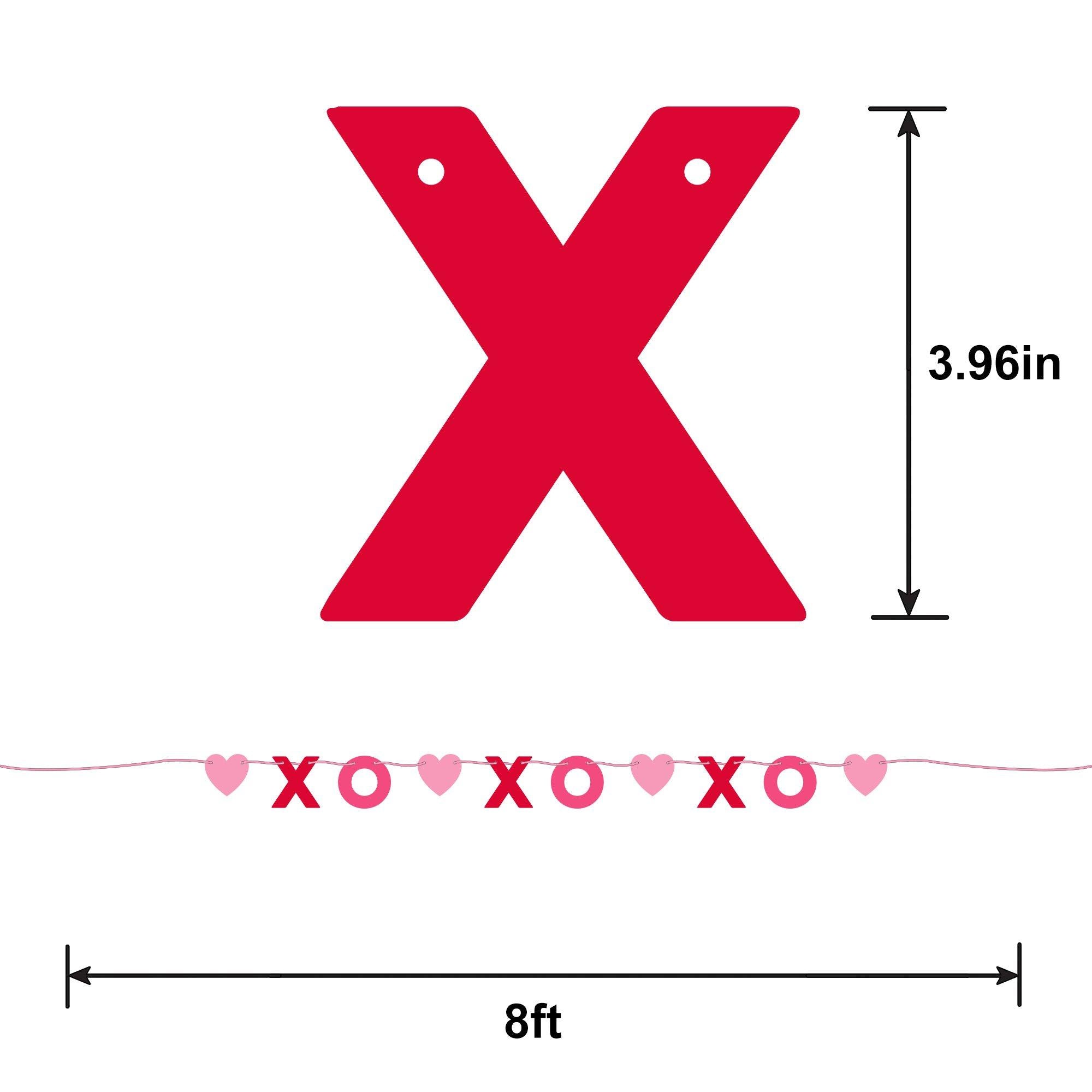 XOXO Valentine's Day MDF & Plastic Banner Set. 2pc. 6ft - Image 2