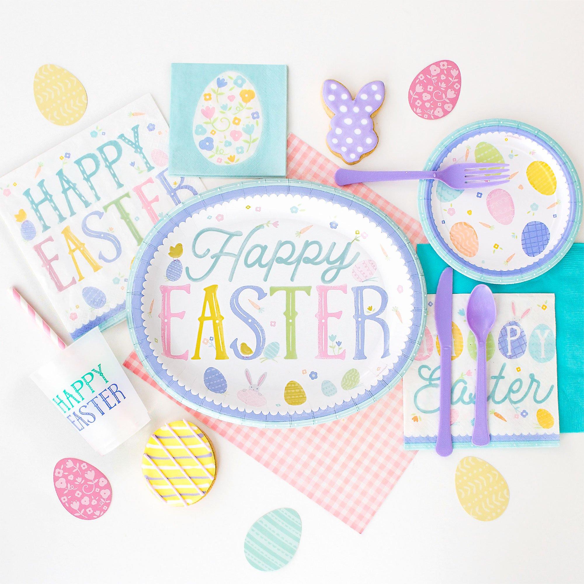 Hop This Way Easter Paper Dessert Plates. 7in. 8ct - Easter Wishes - Image 2