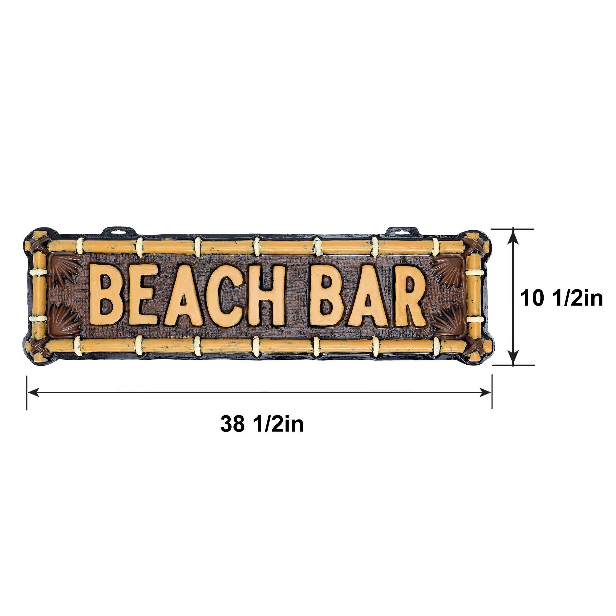 Summer Beach Bar Vacuform Plastic Sign. 38.5in x 10.5in - Image 2