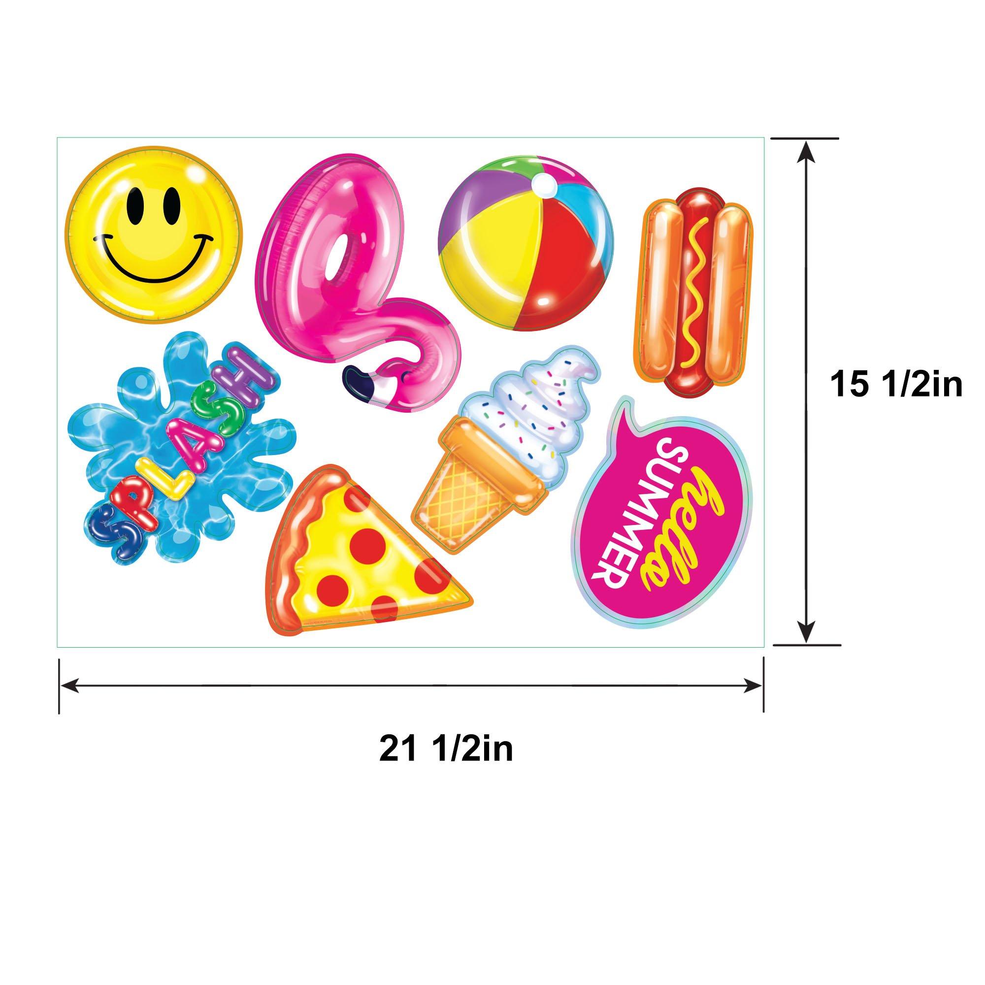 Cool Pool Party Cardstock & Plastic Photo Booth Props. 8pc - Image 3