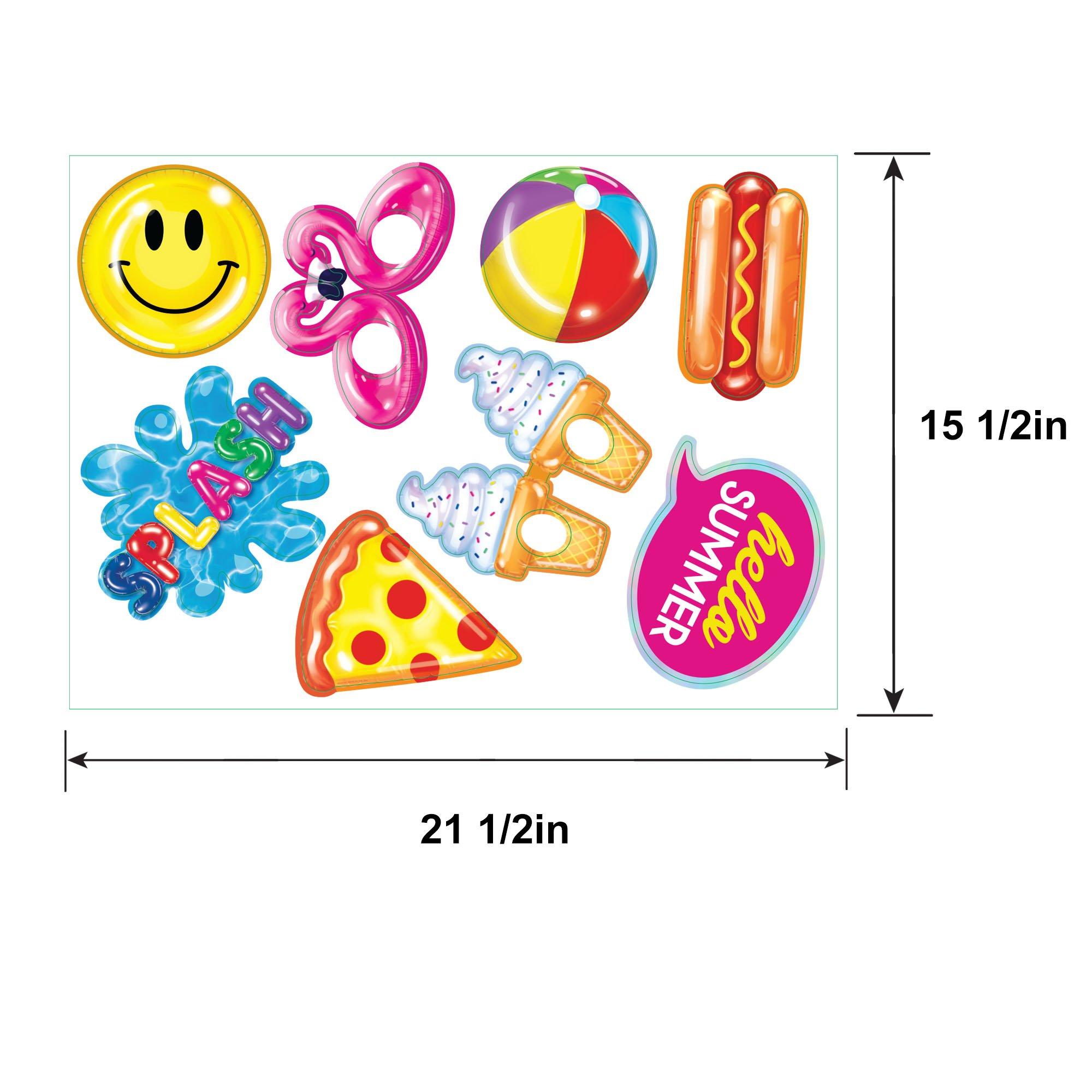 Cool Pool Party Cardstock & Plastic Photo Booth Props. 8pc - Image 4
