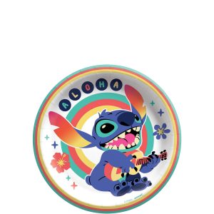 Stitch Aloha Dessert Plates. 7in. 8ct - Disney Lilo & Stitch