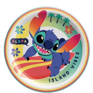 Stitch Aloha Lunch Plates. 9in. 8ct - Disney Lilo & Stitch