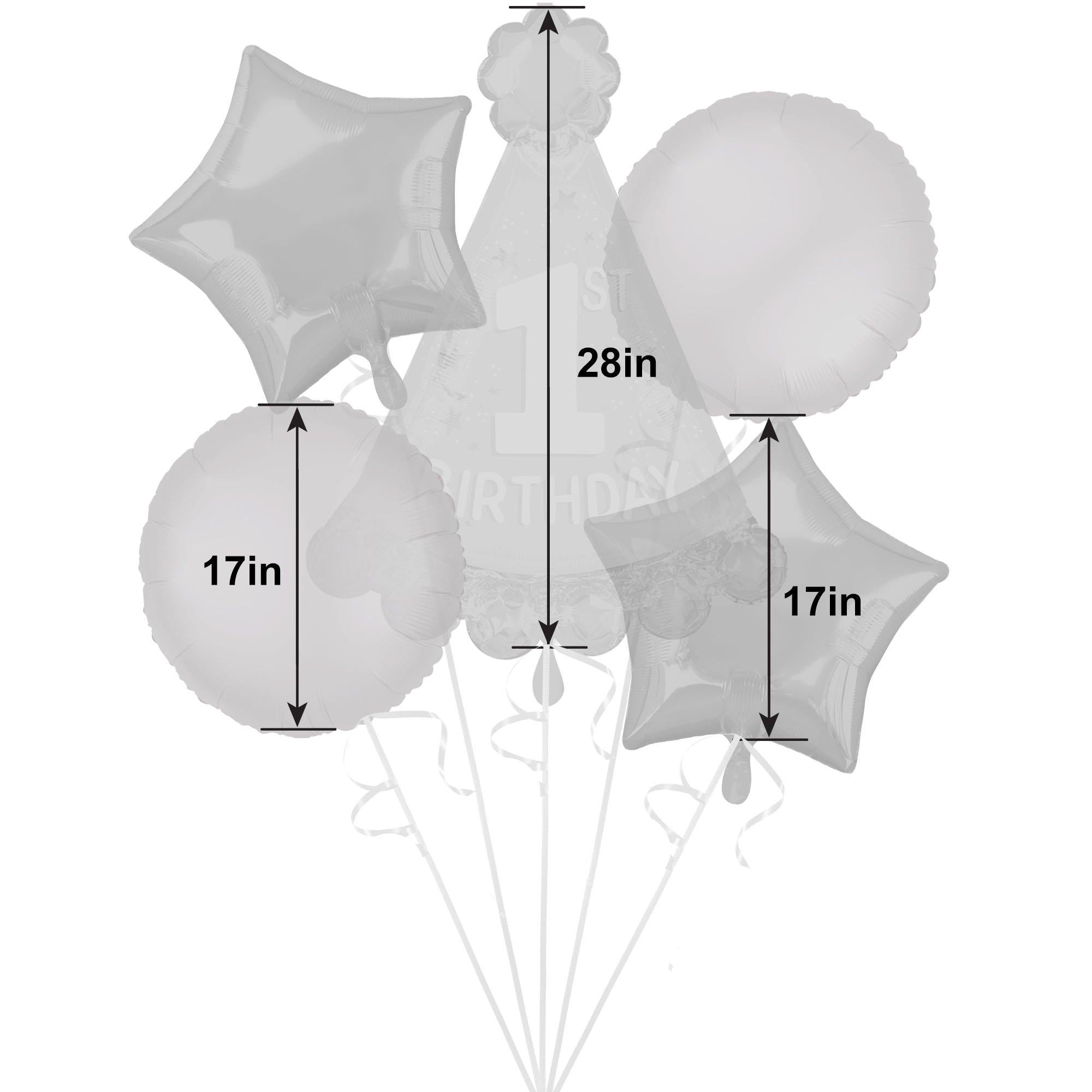 Little Mister One-derful 1st Birthday Foil Balloon Bouquet. 5pc - Image 2