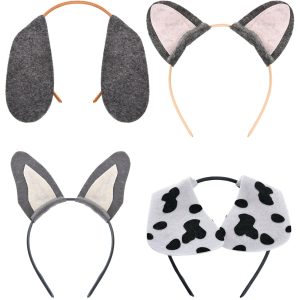 Pawsome Party Dog Ear Headbands. 4ct