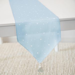 Blue 1st Birthday Table Runner. 13in x 72in