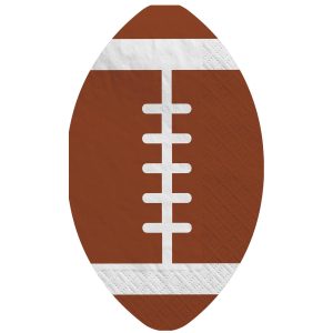 Football-Shaped Paper Lunch Napkins. 8.6in. 40ct - Ready Set