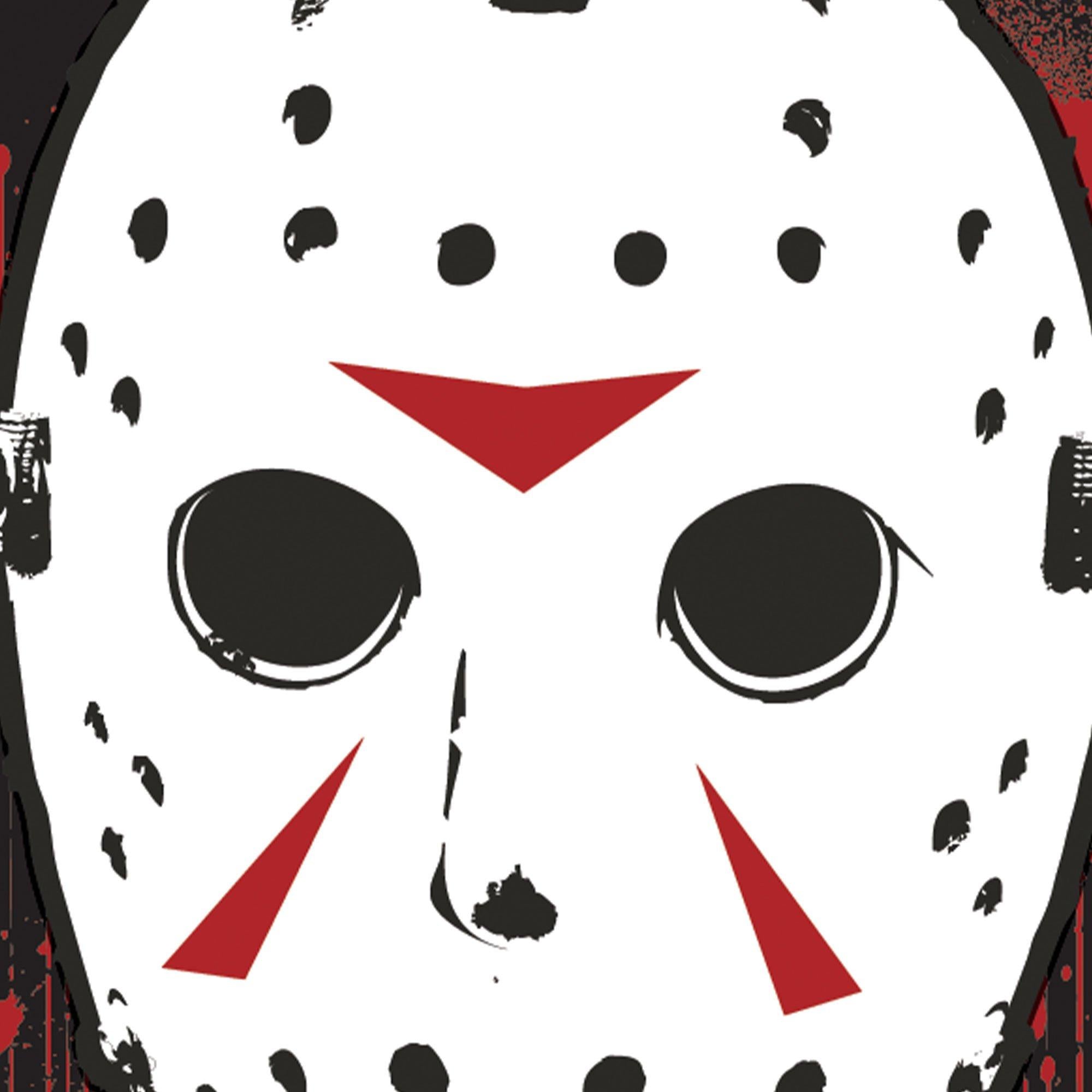 Jason Mask Sticker. 2.8in x 3.5in - Friday the 13th - Image 2