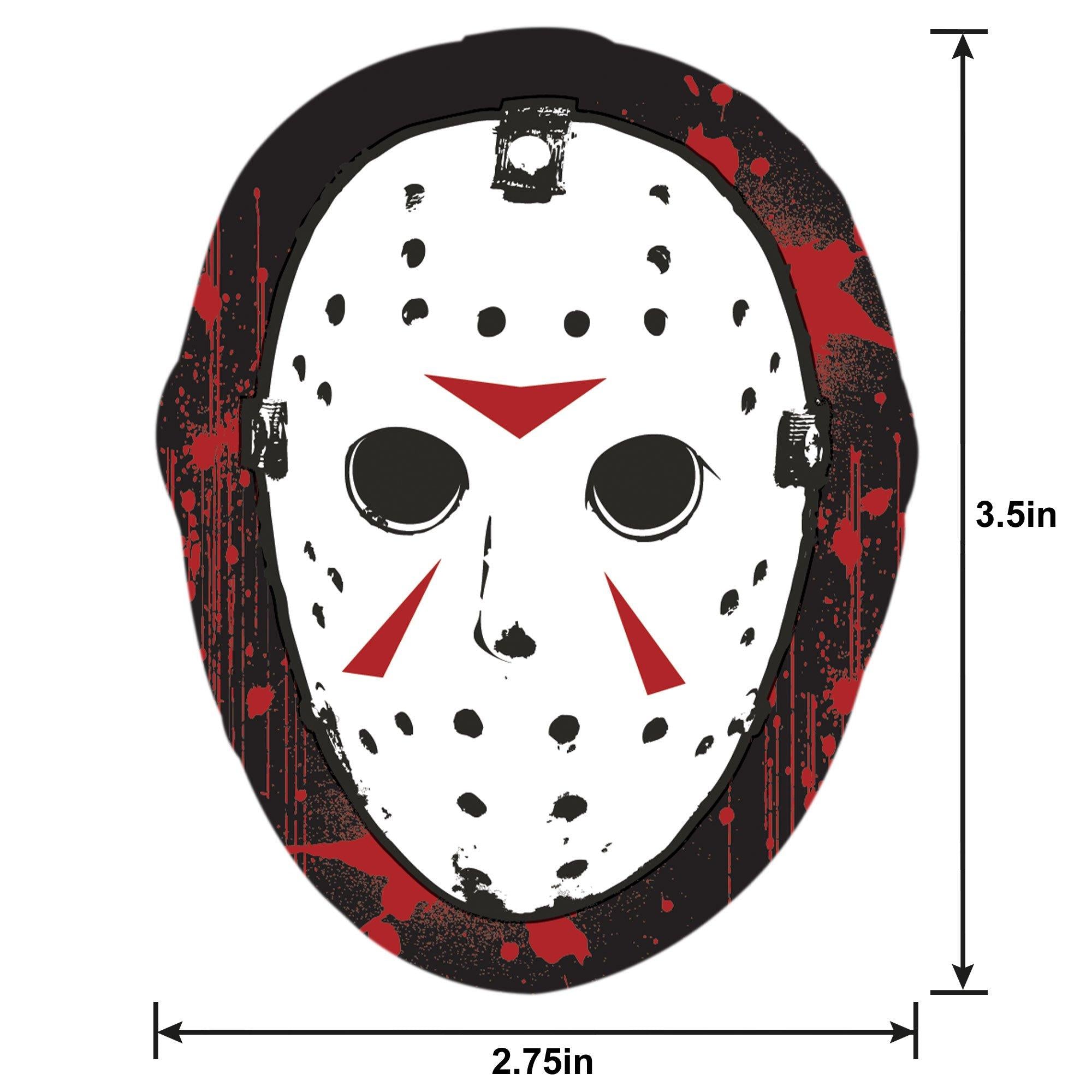 Jason Mask Sticker. 2.8in x 3.5in - Friday the 13th - Image 3