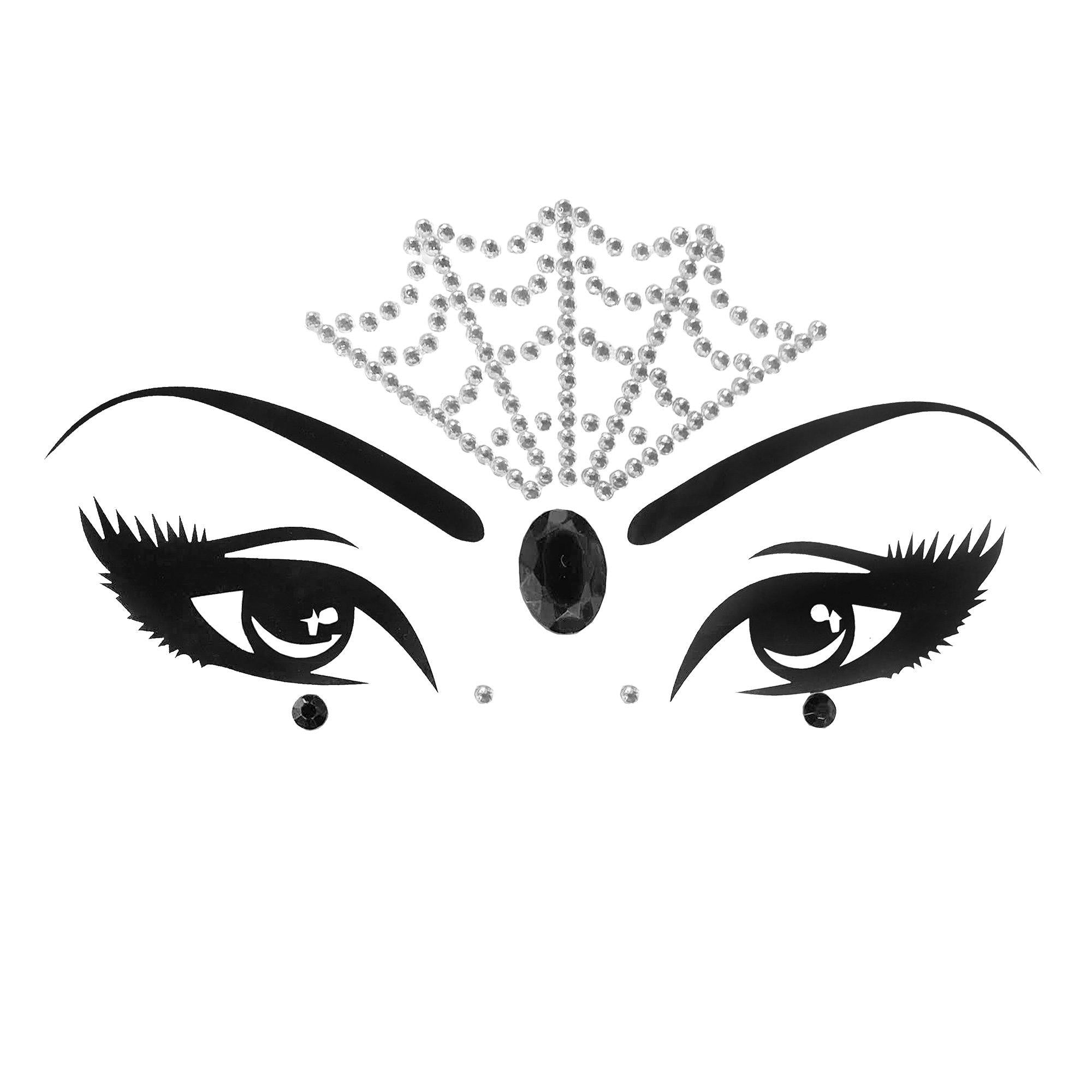 Rhinestone Spiderweb Face Jewels - Image 2