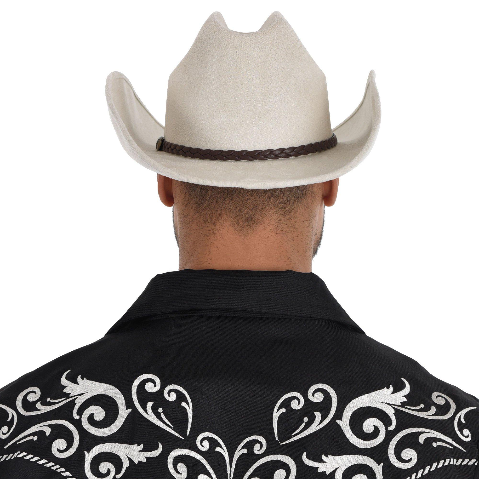 White Modern Western Cowboy Hat - Image 3