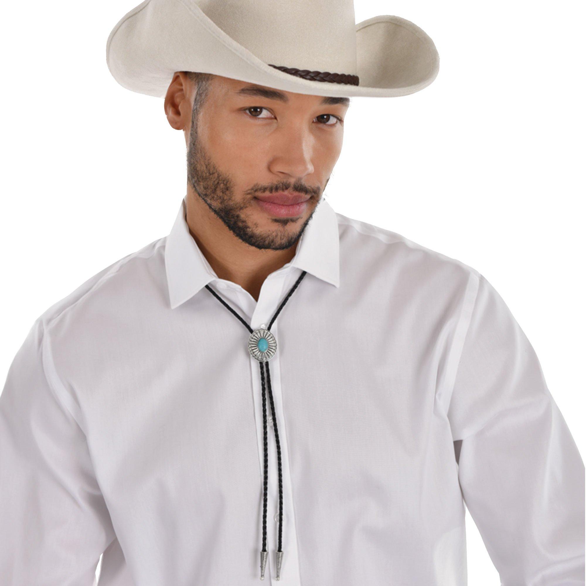 Western Faux Turquoise Bolo Tie - Image 2