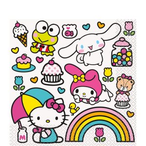 Hello Kitty and Friends Lunch Napkins. 6.5in. 16ct - Sanrio