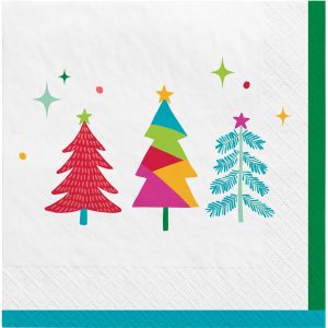 Merry Everything Tree Paper Lunch Napkins. 6.5in. 40ct