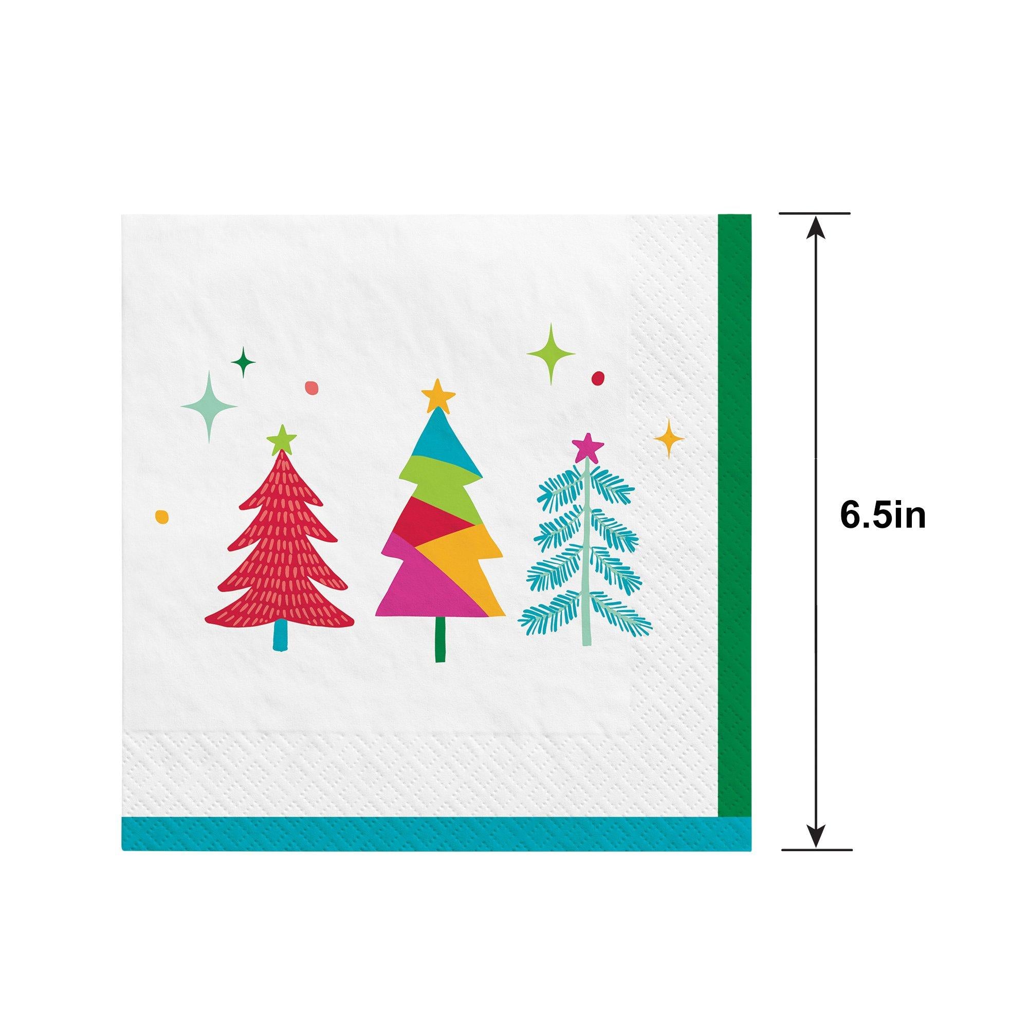 Merry Everything Tree Paper Lunch Napkins. 6.5in. 40ct - Image 2