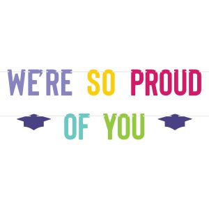We're So Proud of You Graduation Paper Letter Banner. 8.5″ x 12.3″