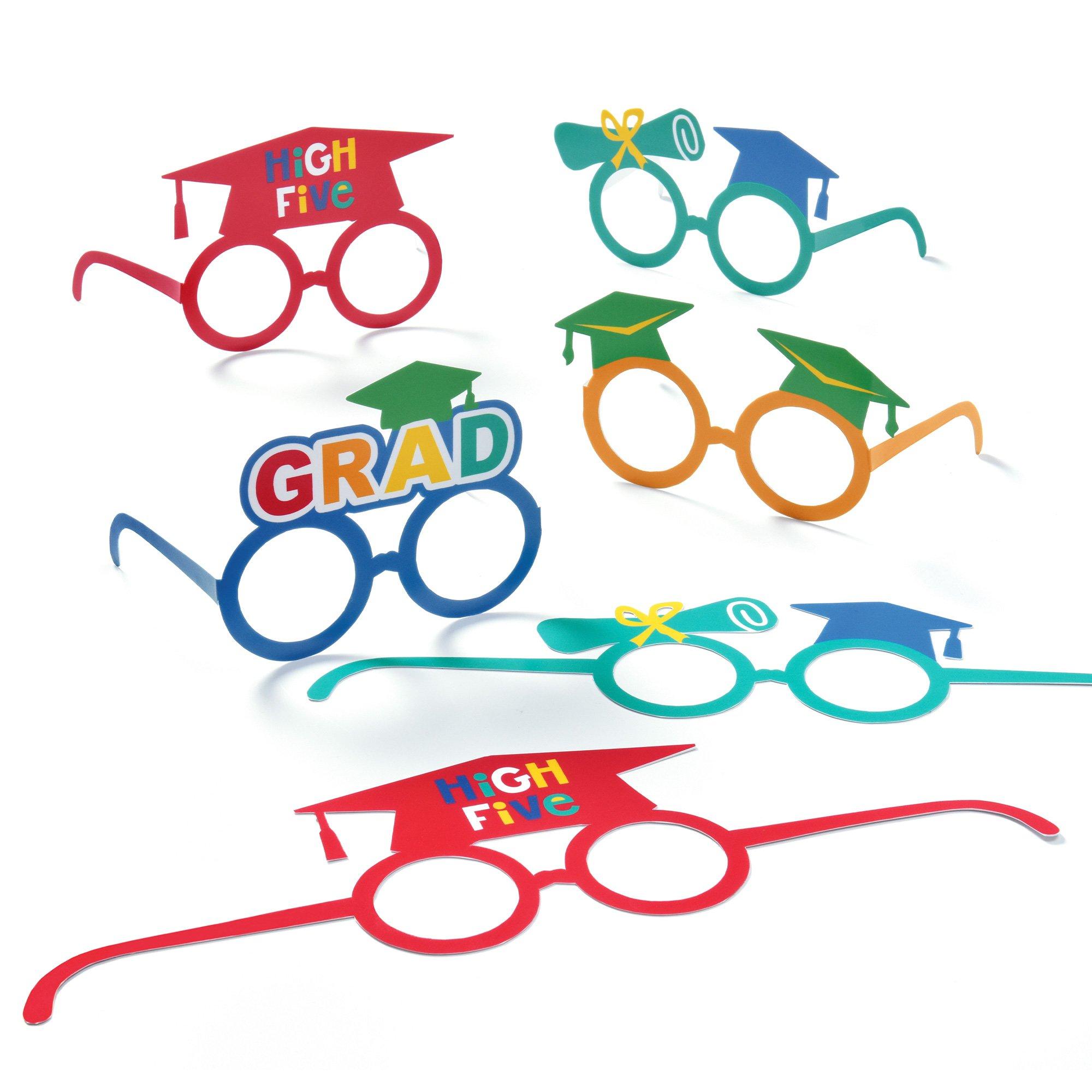 Grad Fun Paper Glasses. 8-Pack
