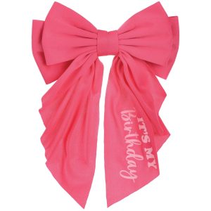 Iridescent Oversized Pink Birthday Bow