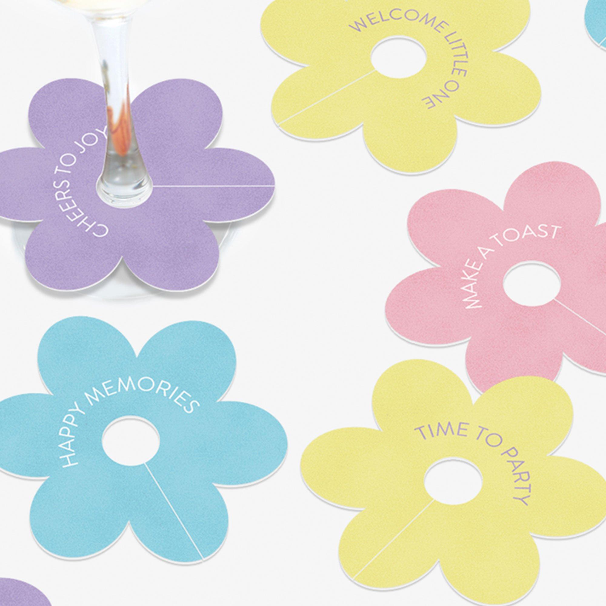 Little Daisy Baby Shower Cardstock Drink Markers. 10ct - Image 3