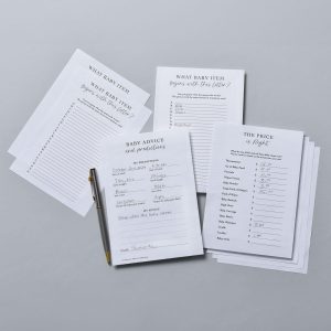 Baby Shower Games for 25 Guests. 75 Sheets. 3 Games - ABC Baby Items. Price is Right & Advice and Predictions