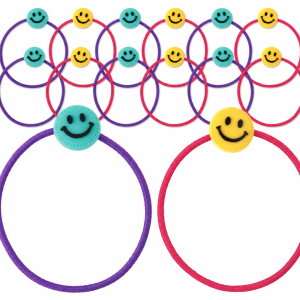 Smiley Hair Ties 12ct