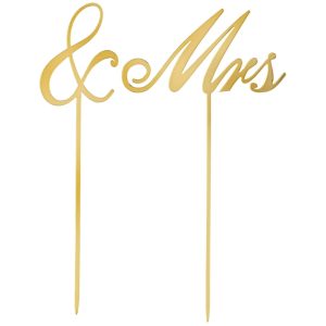 Mrs. & Gold Cake Toppers 2ct