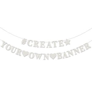 White Create Your Own Banner Kit 100ct