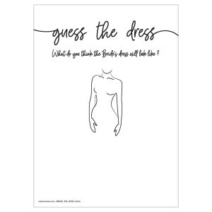 Guess the Dress Bridal Shower Game 25ct