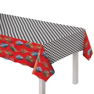 Cars 3 Plastic Table Cover. 54in x 96in