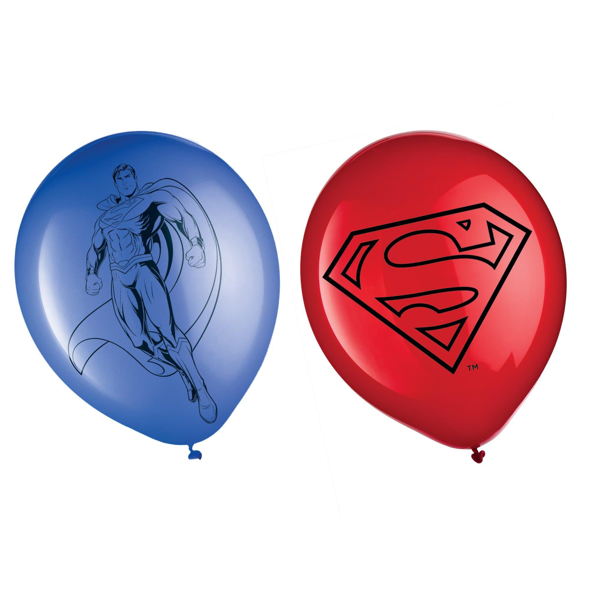 Superman Latex Balloons. 6ct - Image 2