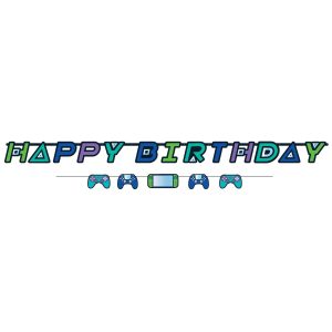 Game on Happy Birthday Banner. 11ft