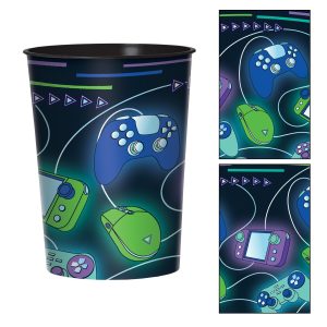 Game On Plastic Favor Cup. 16oz