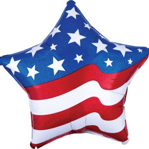 Stars & Stripes Foil Star Balloon. 19in