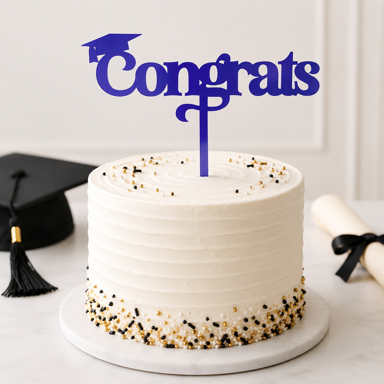 The Future Is Bright Graduation Cake Topper. 8.3in