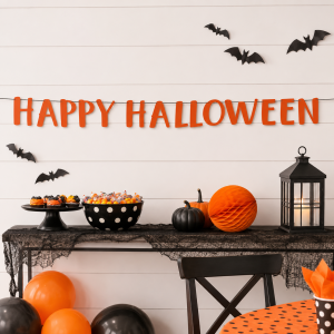 Happy Halloween Letter Banner. 7.75ft x 6.5in