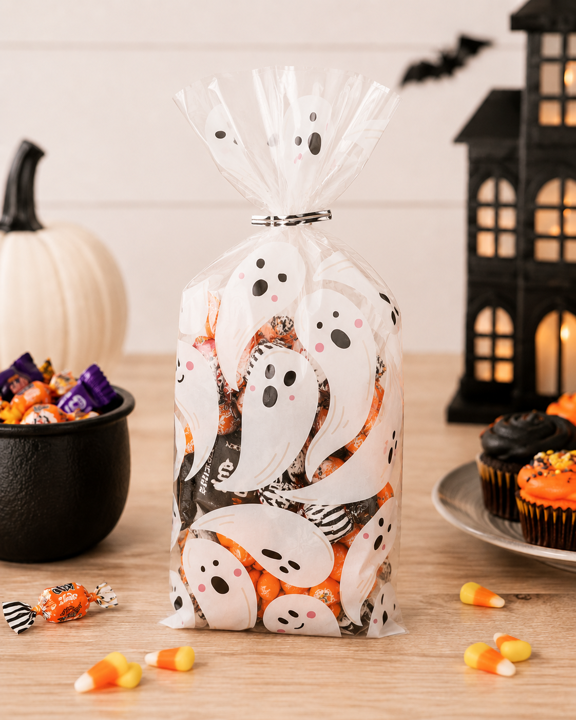 Boo Bash Ghosts Cello Treat Bags. 20ct