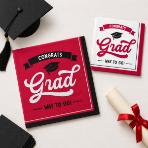 School Spirit Paper Beverage Napkins. 16ct. Assorted Options. Assorted Colors