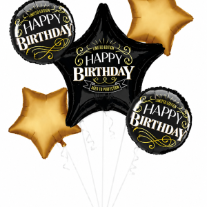 Better With Age Birthday Balloon Bouquet. 5pc