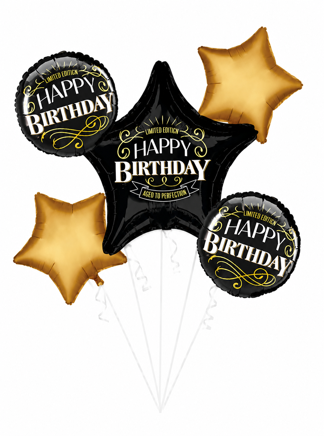 Better With Age Birthday Balloon Bouquet. 5pc