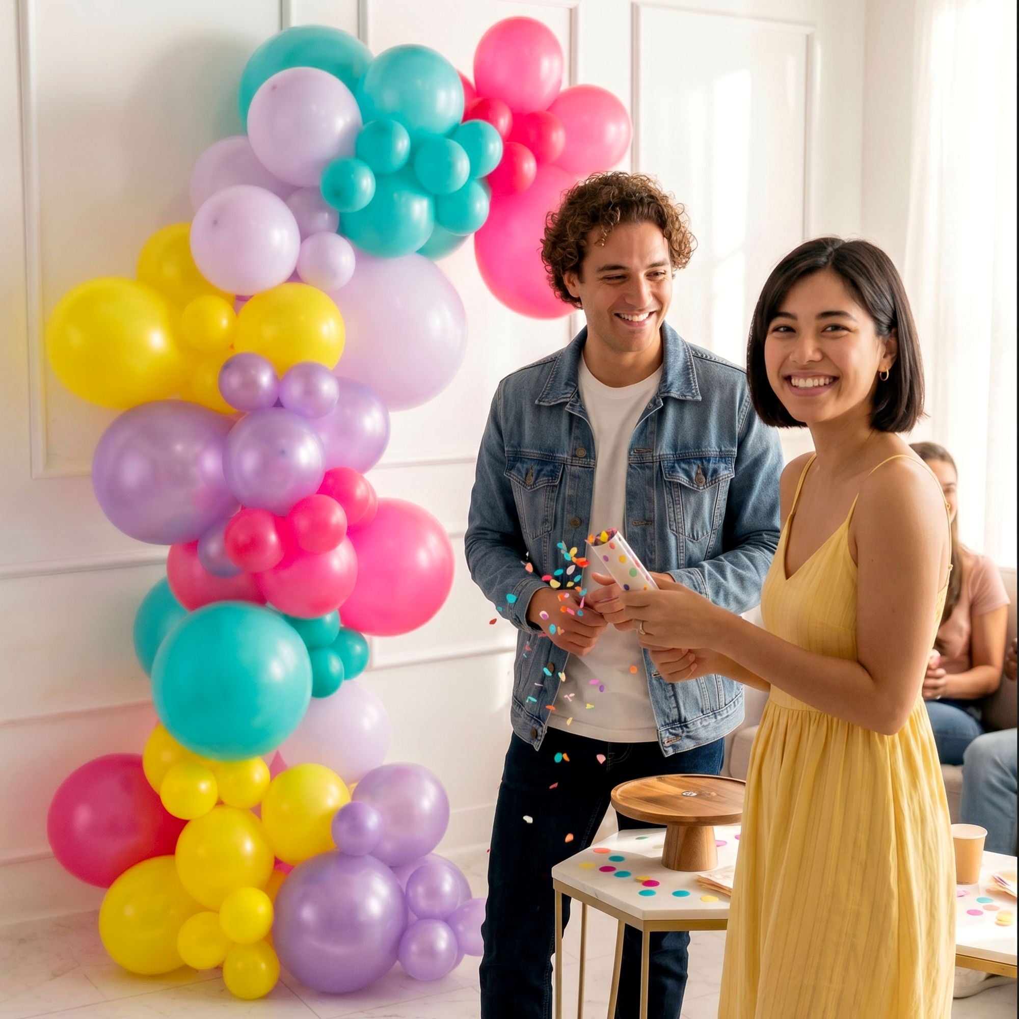 Air-Filled Latex Balloons Garland Pop Brights. 90pc - Image 2