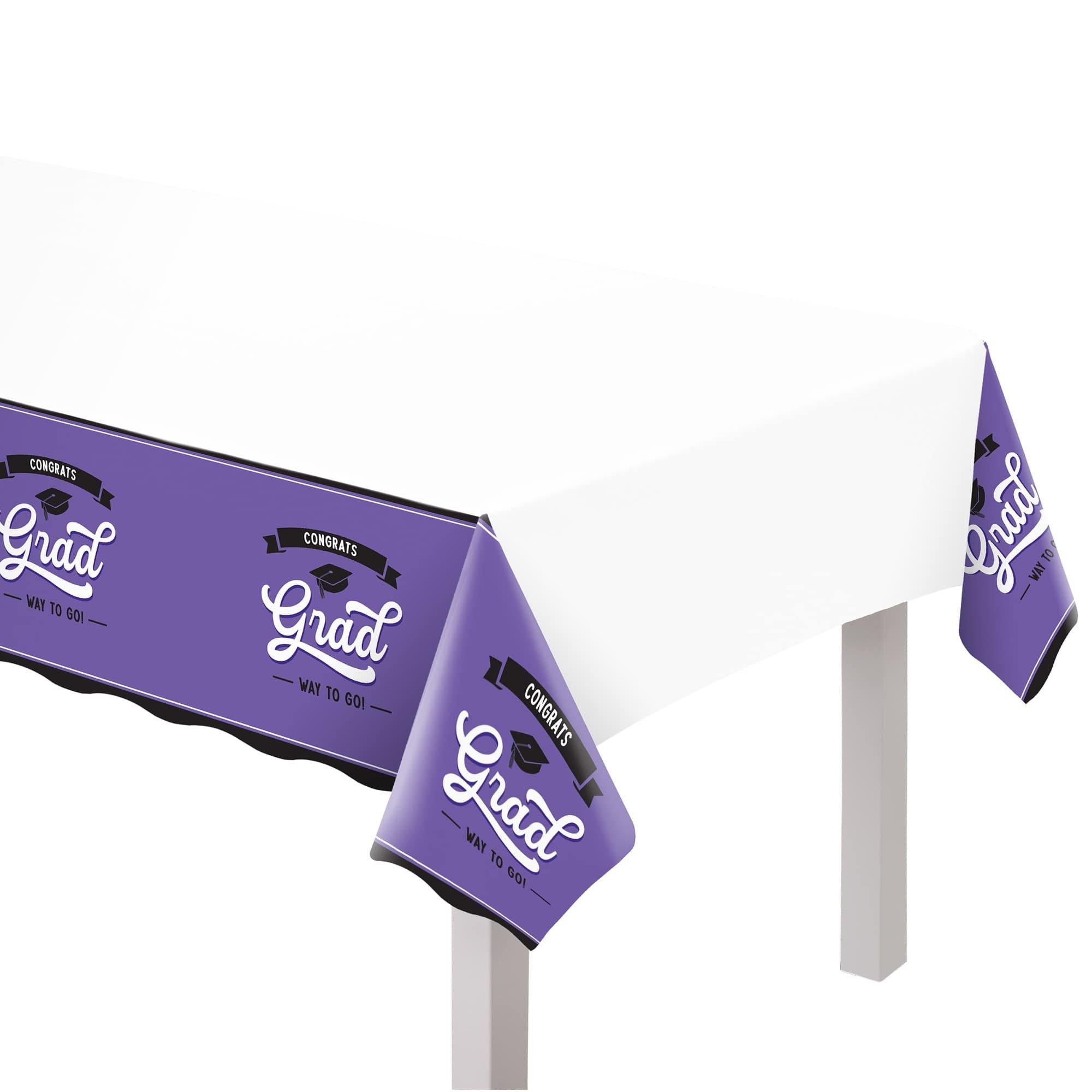School Spirit Plastic Table Cover. 54in x 102in. Assorted Colors - Image 7