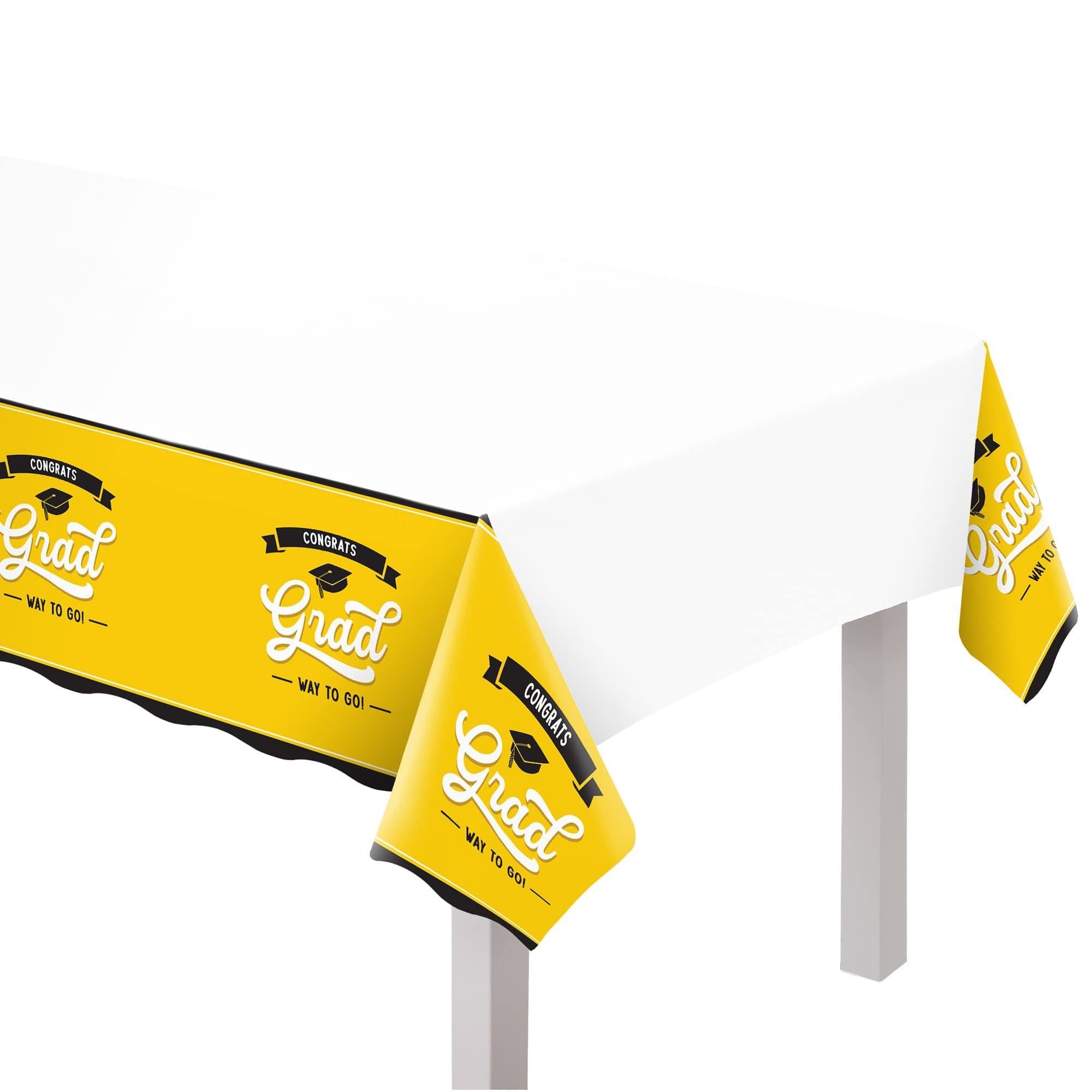 School Spirit Plastic Table Cover. 54in x 102in. Assorted Colors - Image 4