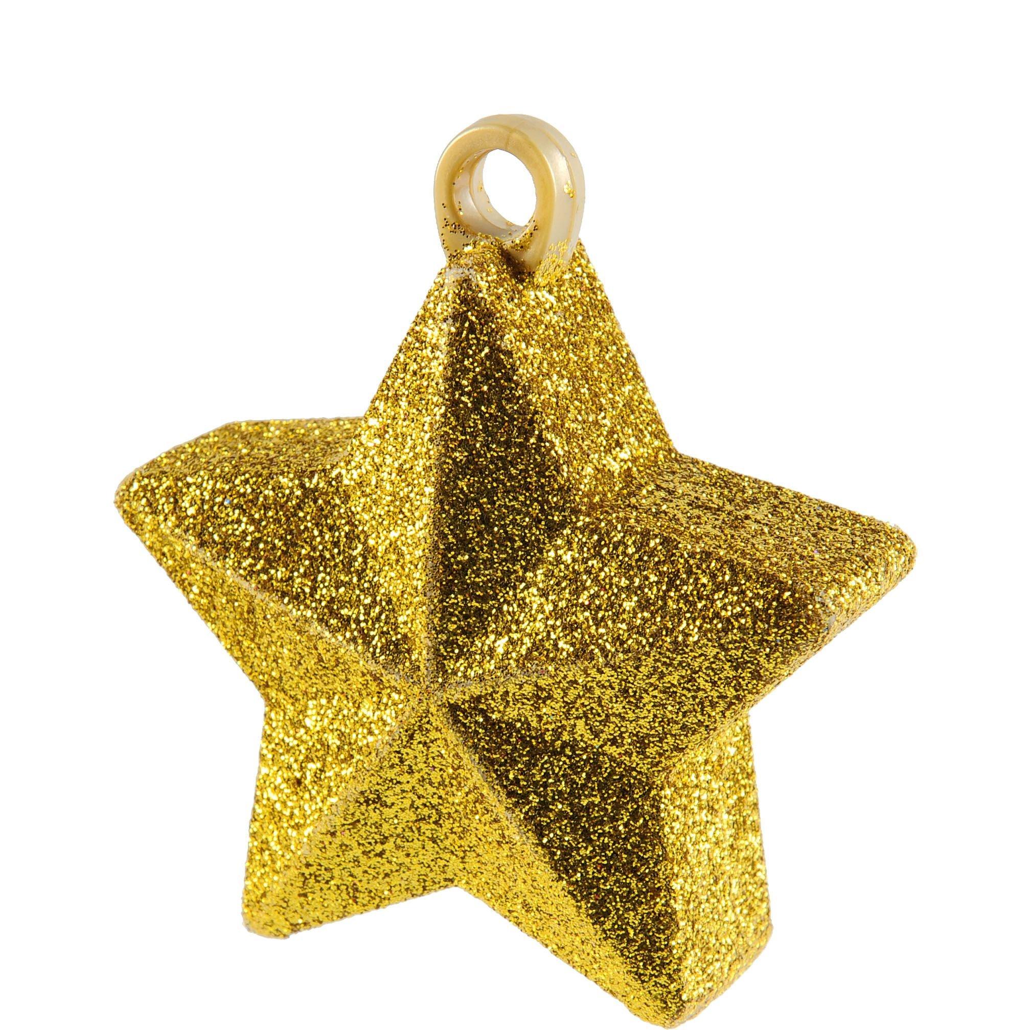 Glitter Star Balloon Weight. 6oz. Assorted Colors - Image 2