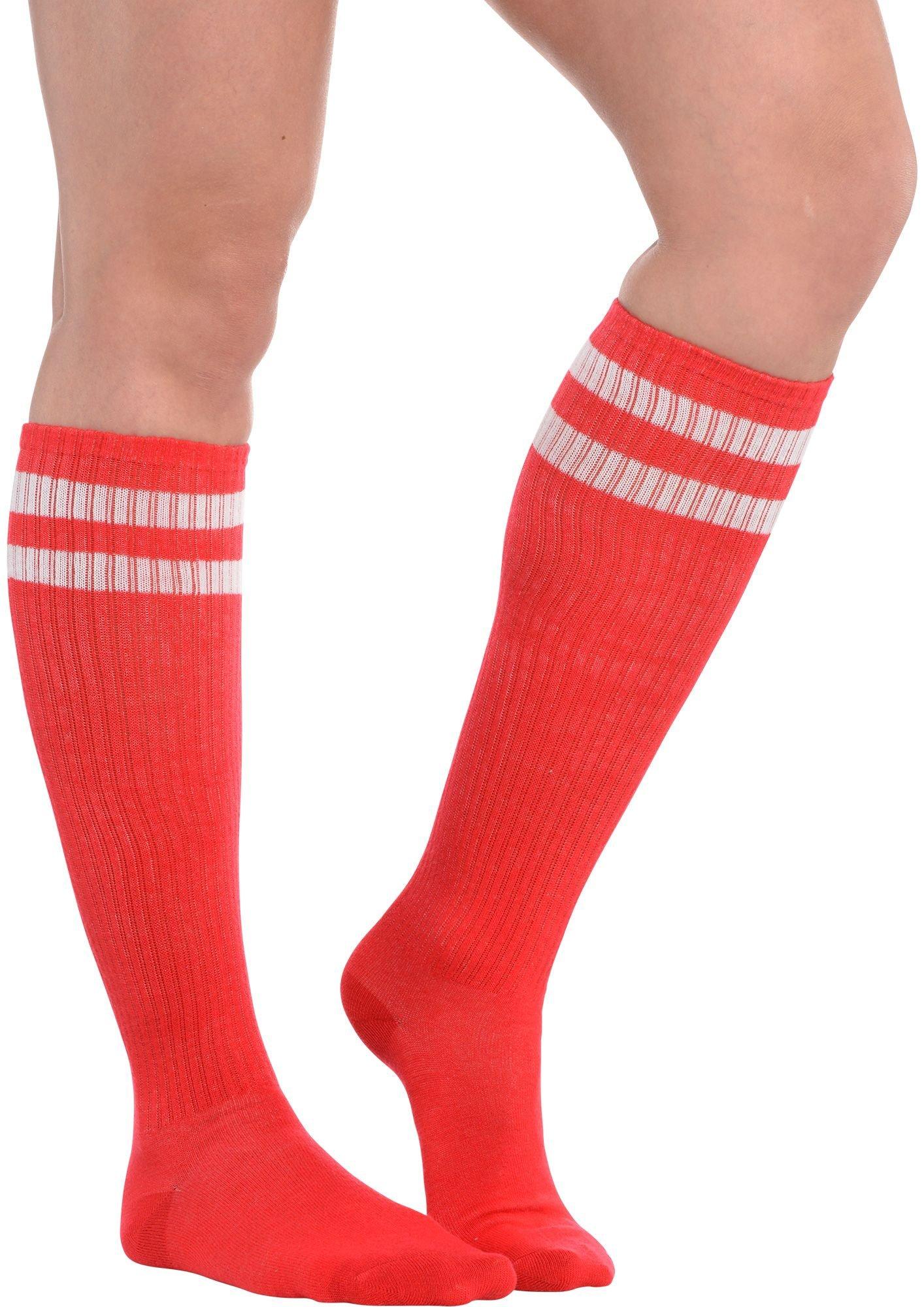 Stripe Athletic Knee-High Socks. Assorted Colors