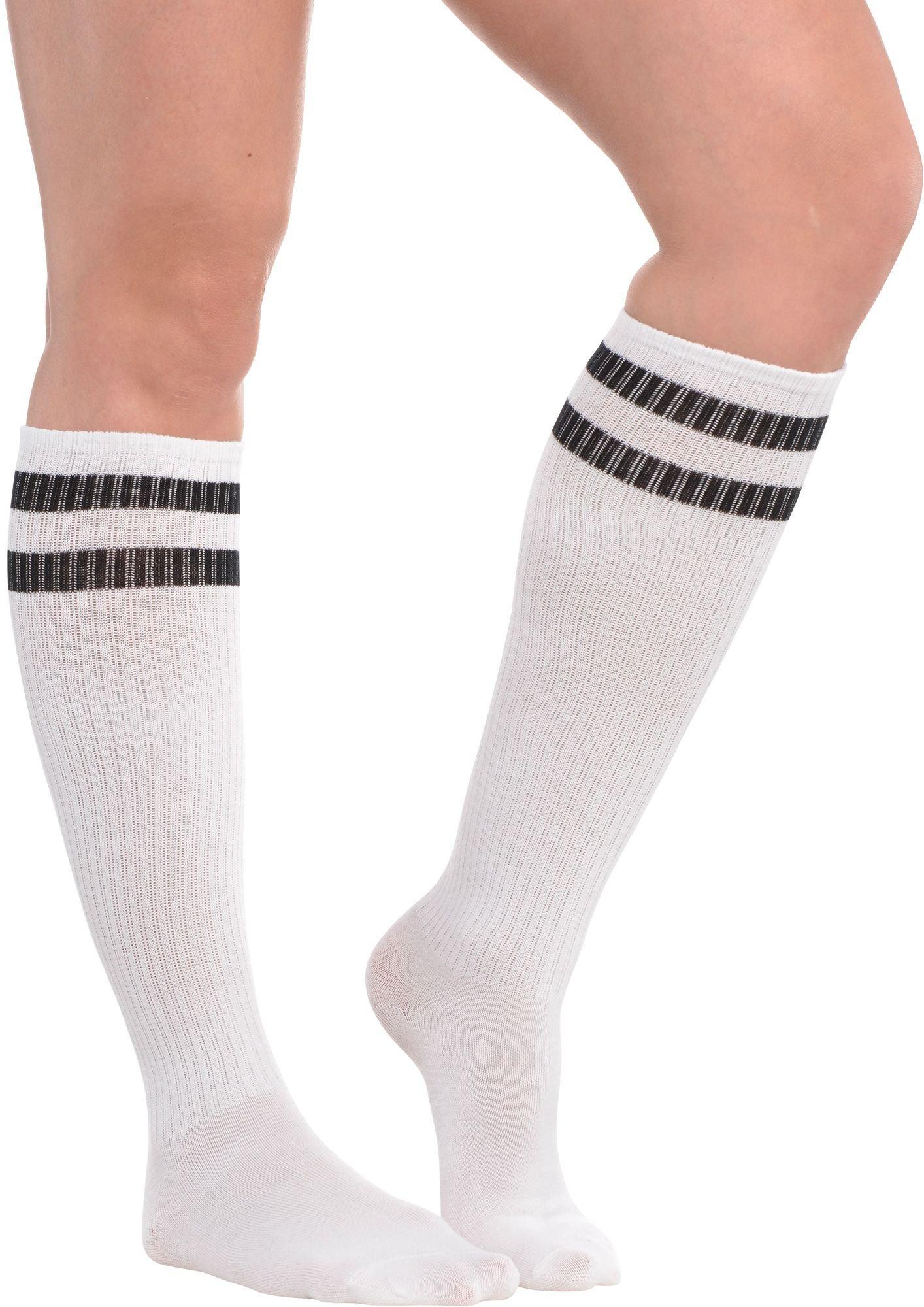 Stripe Athletic Knee-High Socks. Assorted Colors - Image 15