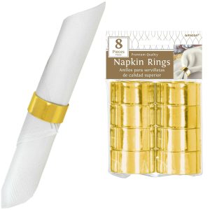 Napkin Rings. 8ct. Assorted Colors
