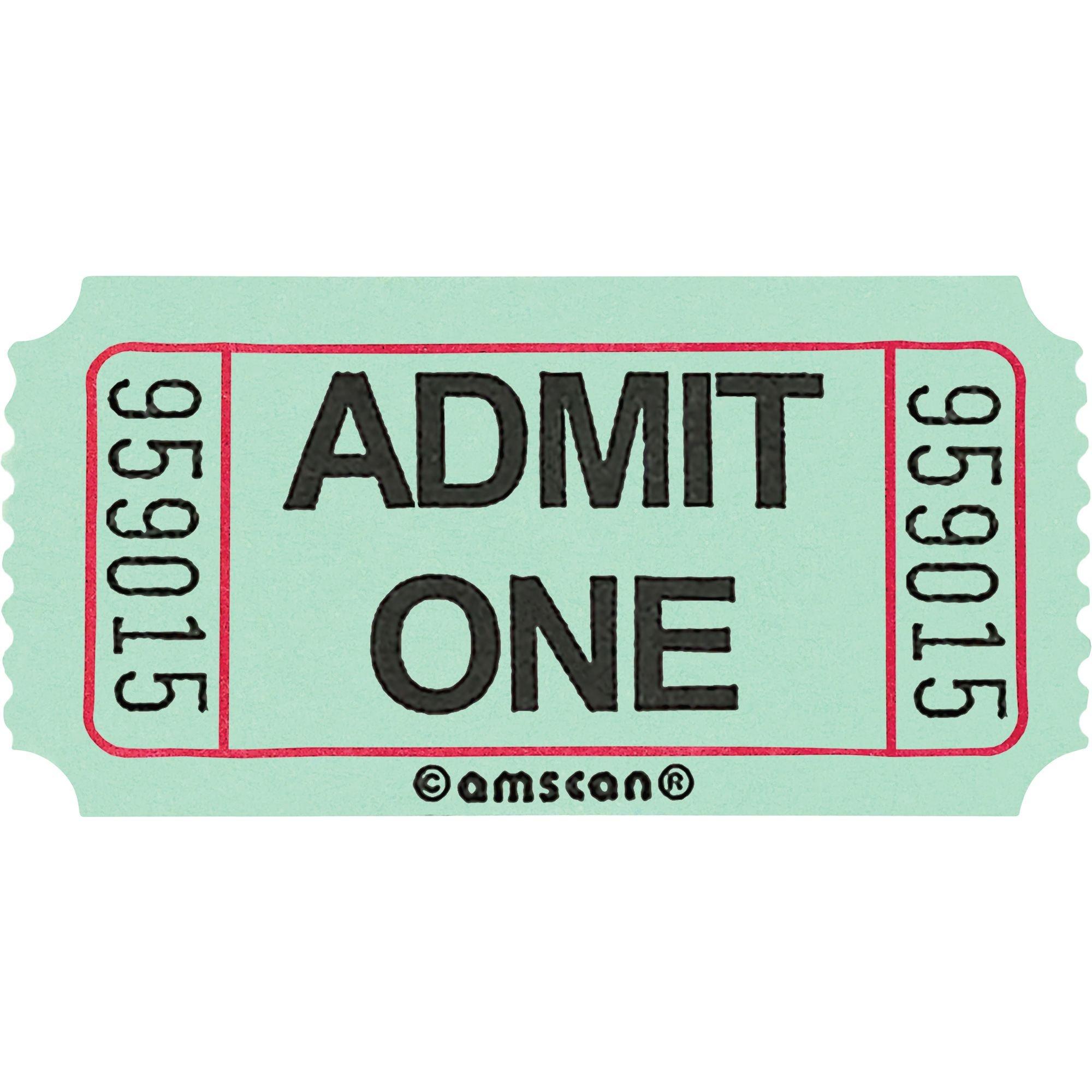 Admit One Single Roll Tickets. 1000ct. Assorted Colors - Image 3